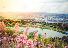 نمای دیدنی از دریاچه لاک پشت تفلیس