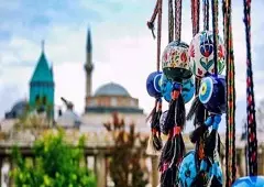 نمای زیبا از آرامگاه مولوی